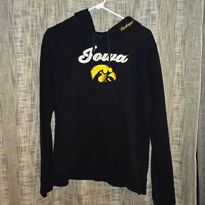 Women's Iowa Hawkeye Hoodie sweatshirt Kangaroo pocket pullover fits like XL